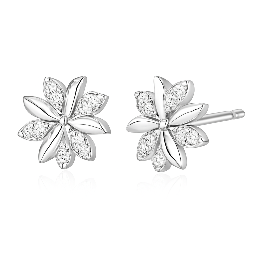 Brincos Camille | Ouro branco