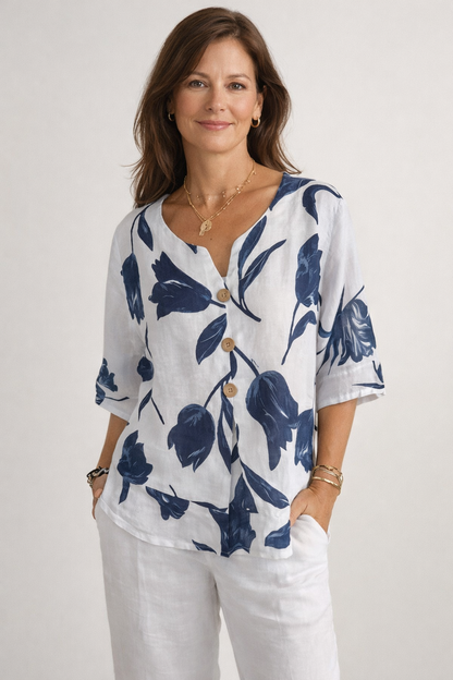 Phaedra | Elegant Button Blouse