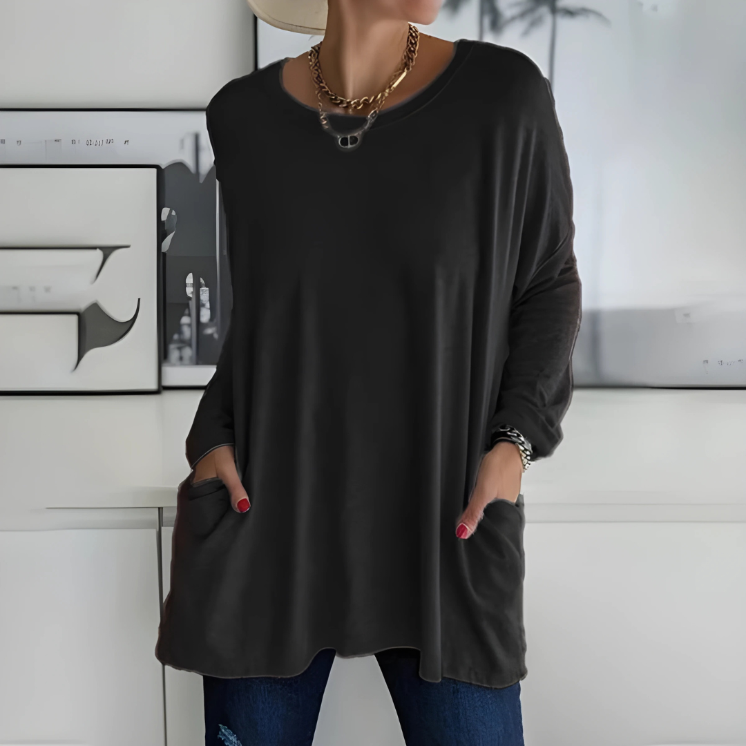 Moira | Blusa de Manga Longa Relaxada