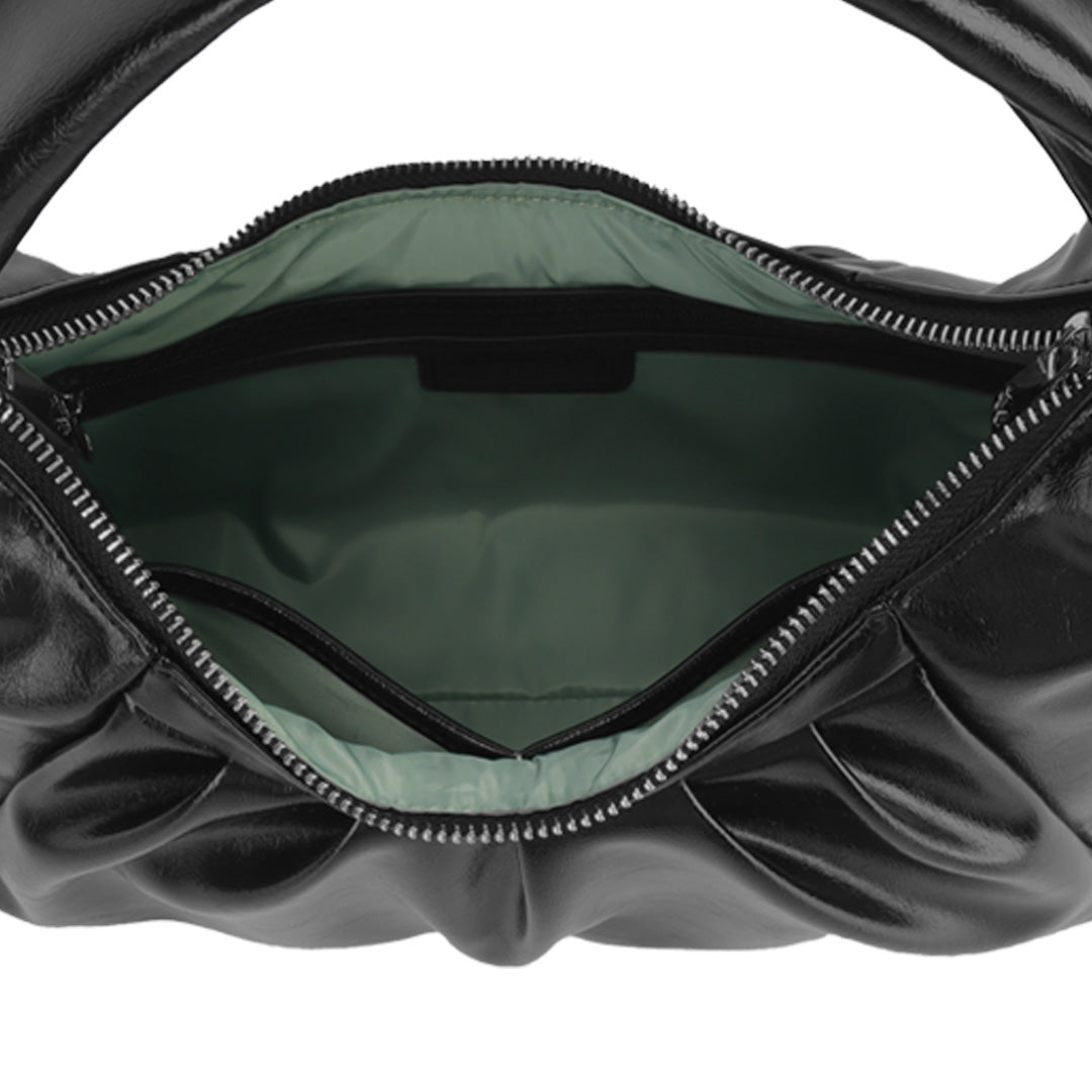 Demi | Bolsa hobo em formato de meia-lua (preta)