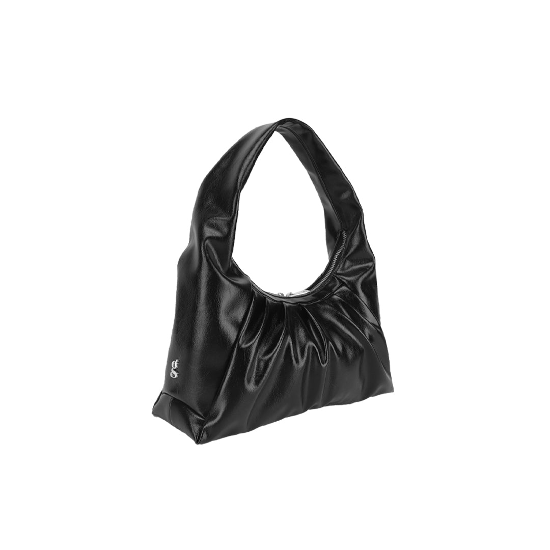 Demi | Bolsa hobo em formato de meia-lua (preta)