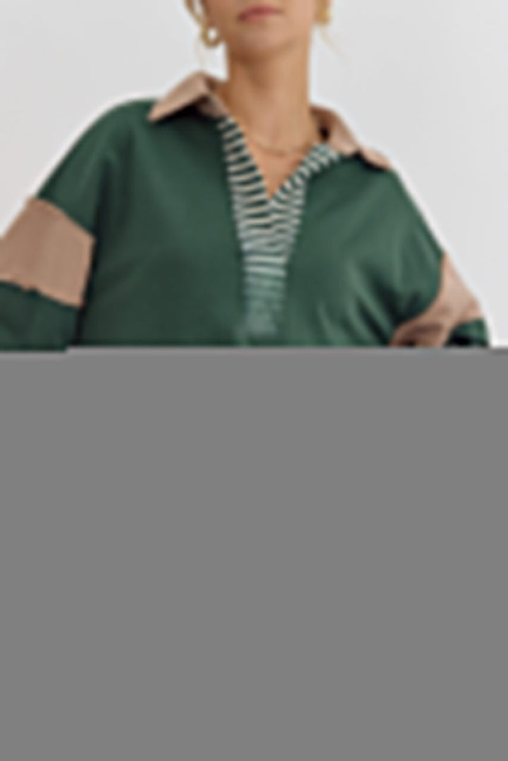 WAMAL™ - Moletom Casual Oversized com Decote V e Manga Longa