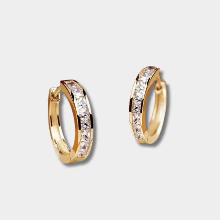 Paolina – Pendientes elegantes de oro y cristal