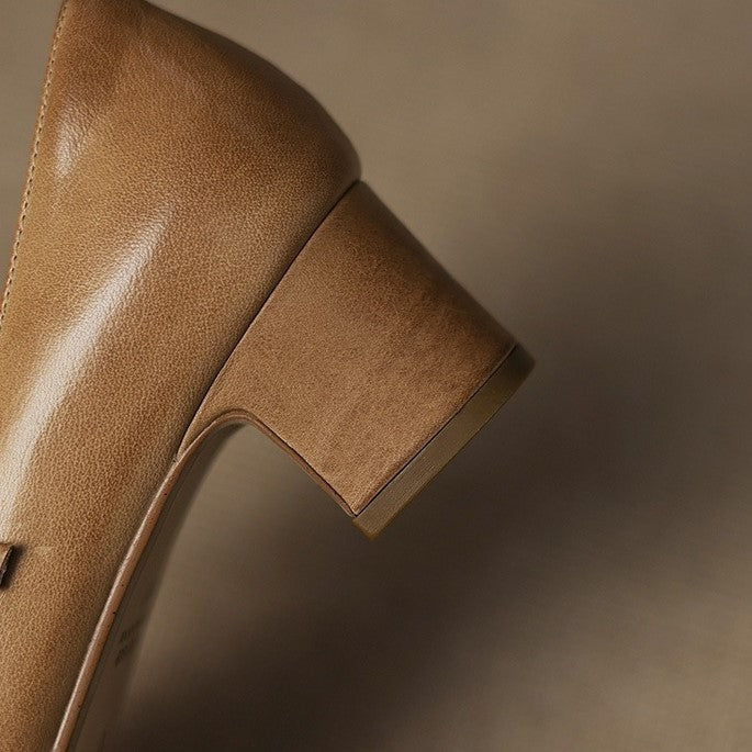 Corinne Leder Mary Jane mit rundem Zehenbereich