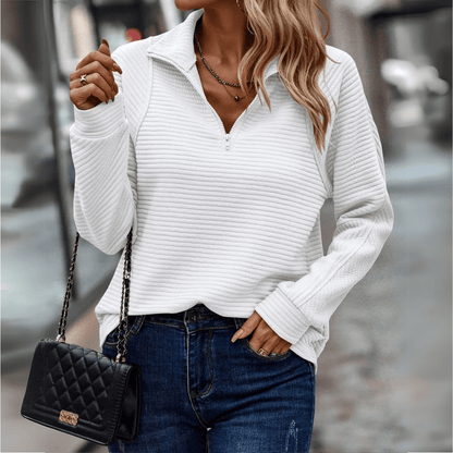 Jenica | Chic halv-zip pullover