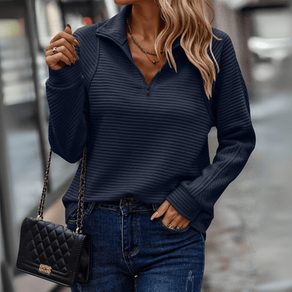 Jenica | Chic halv-zip pullover