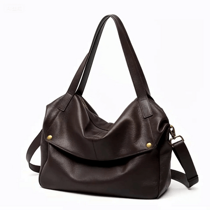 Adriani | Bolsa minimalista retrô macia de couro legítimo para uso diário