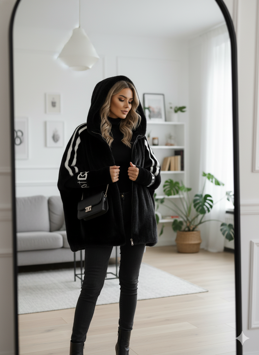 Ellah – Oversized Wintermantel aus Kunstpelz
