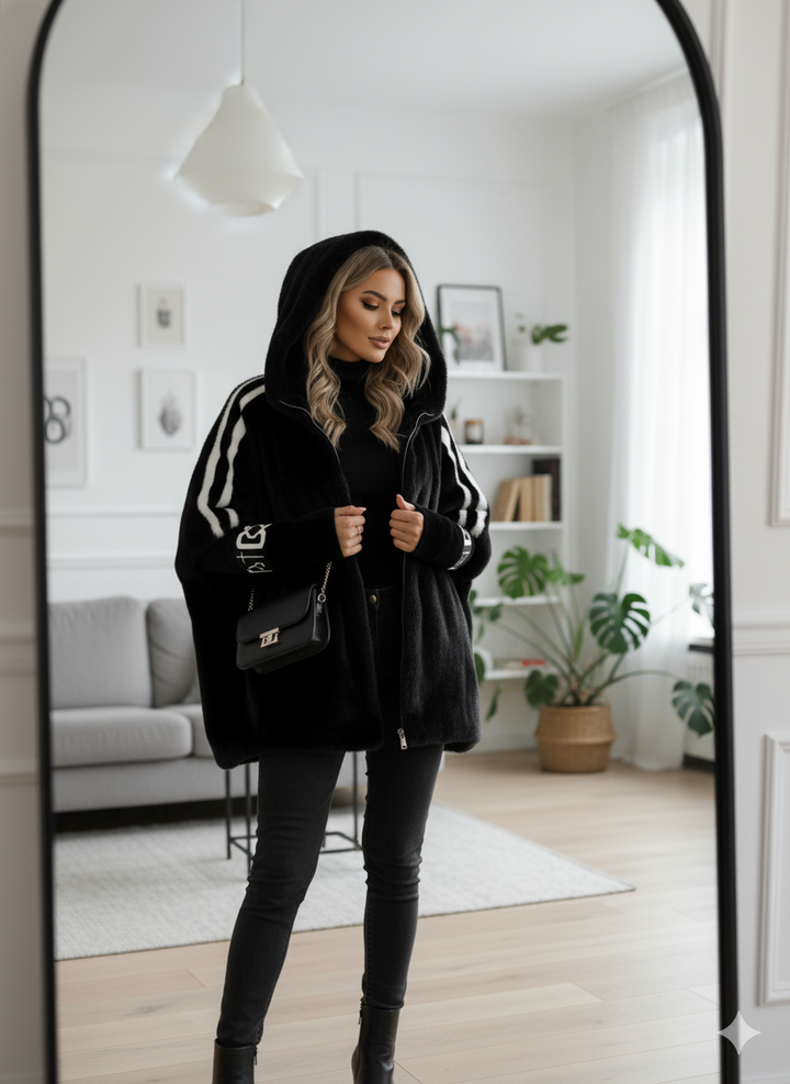 Ellah – Oversized Wintermantel aus Kunstpelz