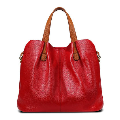 Alana | Handtaschen aus echtem Leder, Kopfhaut-Rindsleder mit Litschi-Struktur, Damentasche