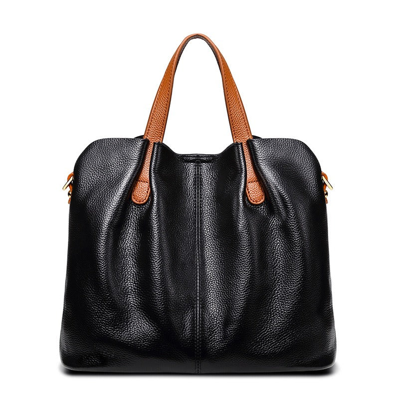 Alana | Handtaschen aus echtem Leder, Kopfhaut-Rindsleder mit Litschi-Struktur, Damentasche