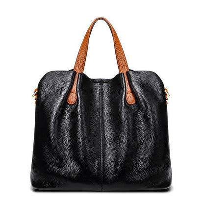 Alana | Handtaschen aus echtem Leder, Kopfhaut-Rindsleder mit Litschi-Struktur, Damentasche