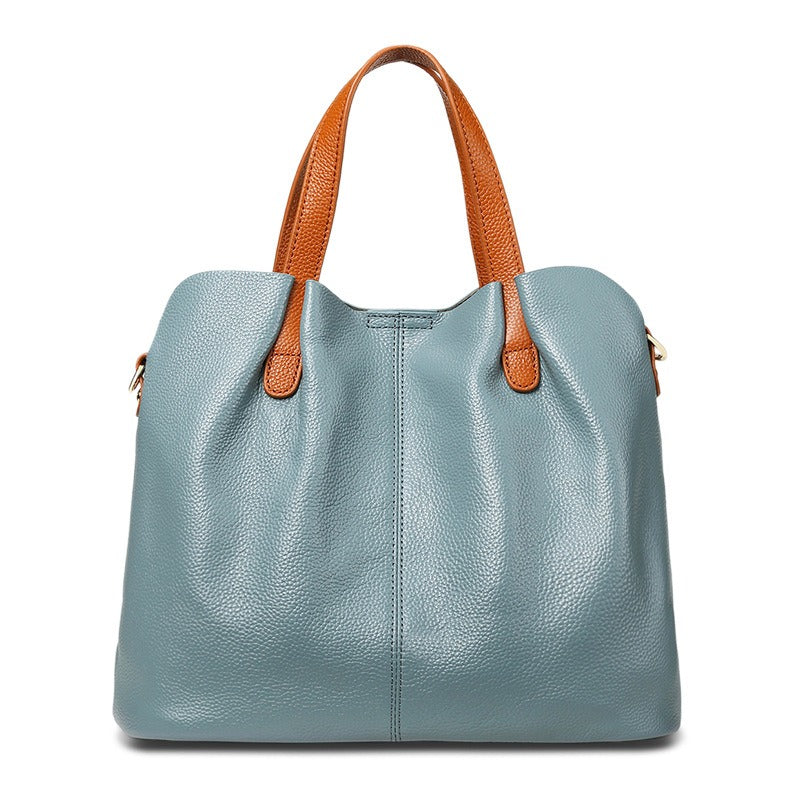Alana | Handtaschen aus echtem Leder, Kopfhaut-Rindsleder mit Litschi-Struktur, Damentasche