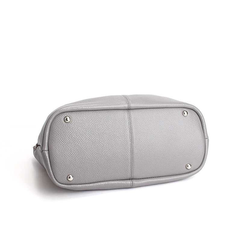 Alana | Handtaschen aus echtem Leder, Kopfhaut-Rindsleder mit Litschi-Struktur, Damentasche