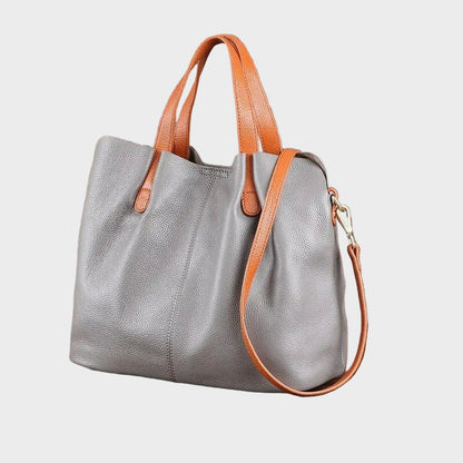 Alana | Handtaschen aus echtem Leder, Kopfhaut-Rindsleder mit Litschi-Struktur, Damentasche