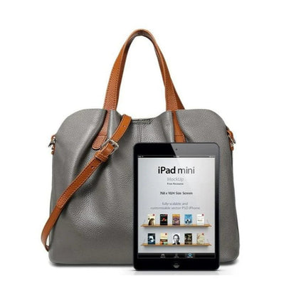 Alana | Handtaschen aus echtem Leder, Kopfhaut-Rindsleder mit Litschi-Struktur, Damentasche