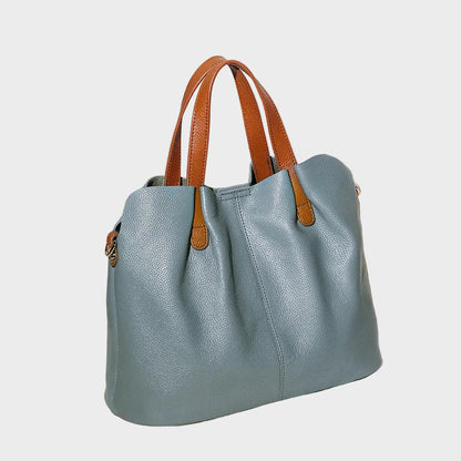 Alana | Handtaschen aus echtem Leder, Kopfhaut-Rindsleder mit Litschi-Struktur, Damentasche