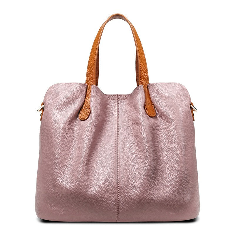 Alana | Handtaschen aus echtem Leder, Kopfhaut-Rindsleder mit Litschi-Struktur, Damentasche