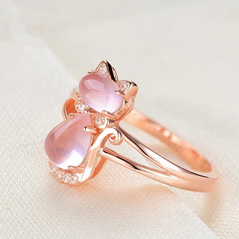 Katzenring in Roségold | Roségold