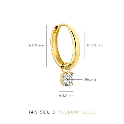 Larmes de Lune Stein-Ohrring-Set | Gold