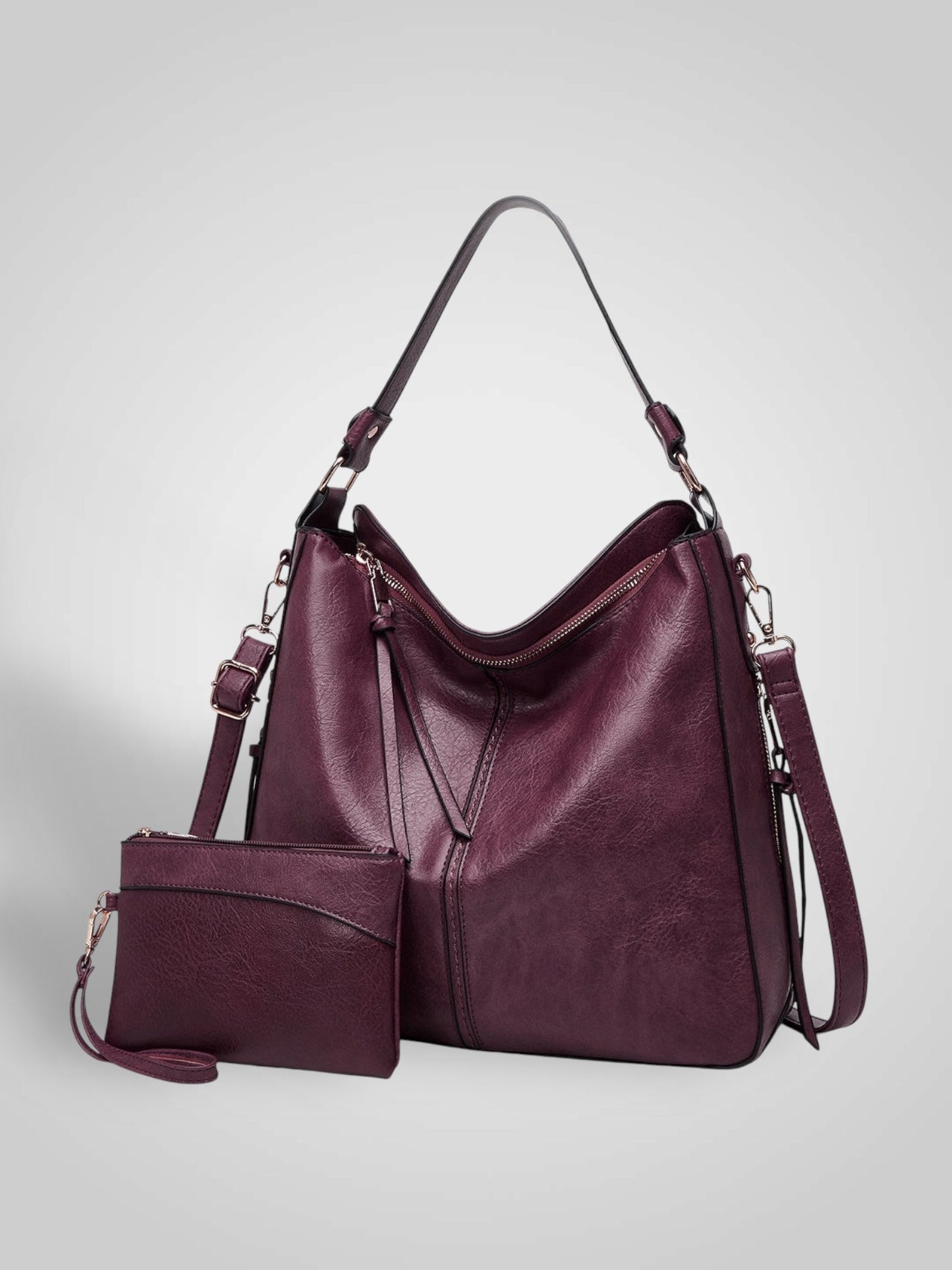 Souf | Luxus-Ledertasche im Hobo-Stil mit Diebstahlschutz