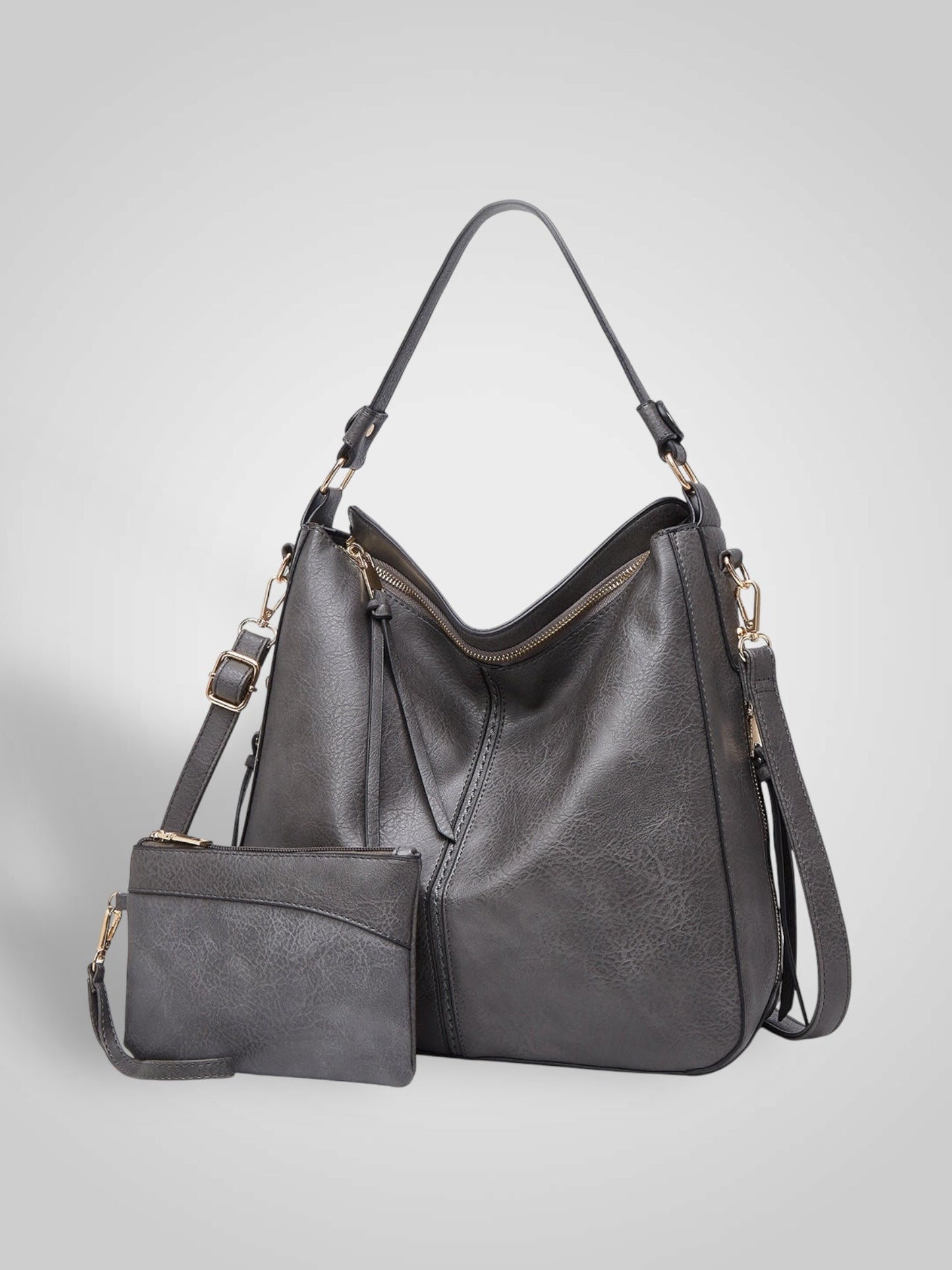 Souf | Luxus-Ledertasche im Hobo-Stil mit Diebstahlschutz
