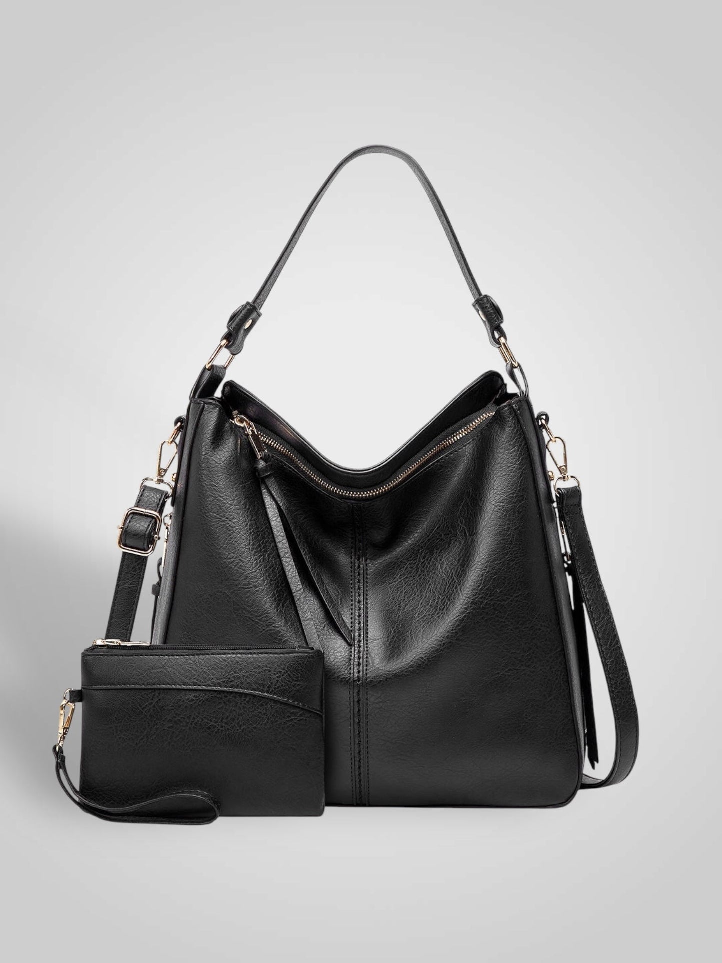 Souf | Luxus-Ledertasche im Hobo-Stil mit Diebstahlschutz