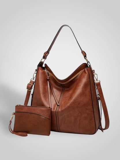 Souf | Luxus-Ledertasche im Hobo-Stil mit Diebstahlschutz