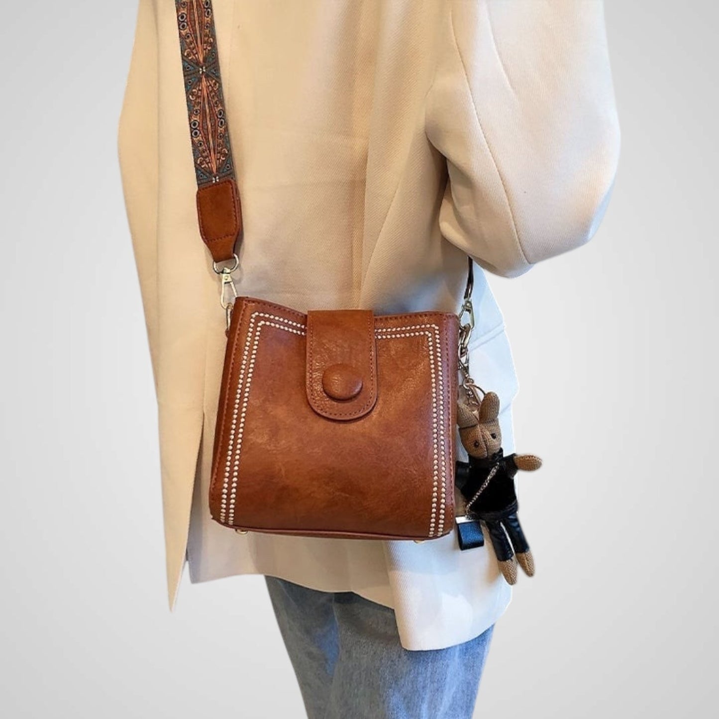 Urin | Retro-Tasche mit verstellbarem breitem Schulterriemen