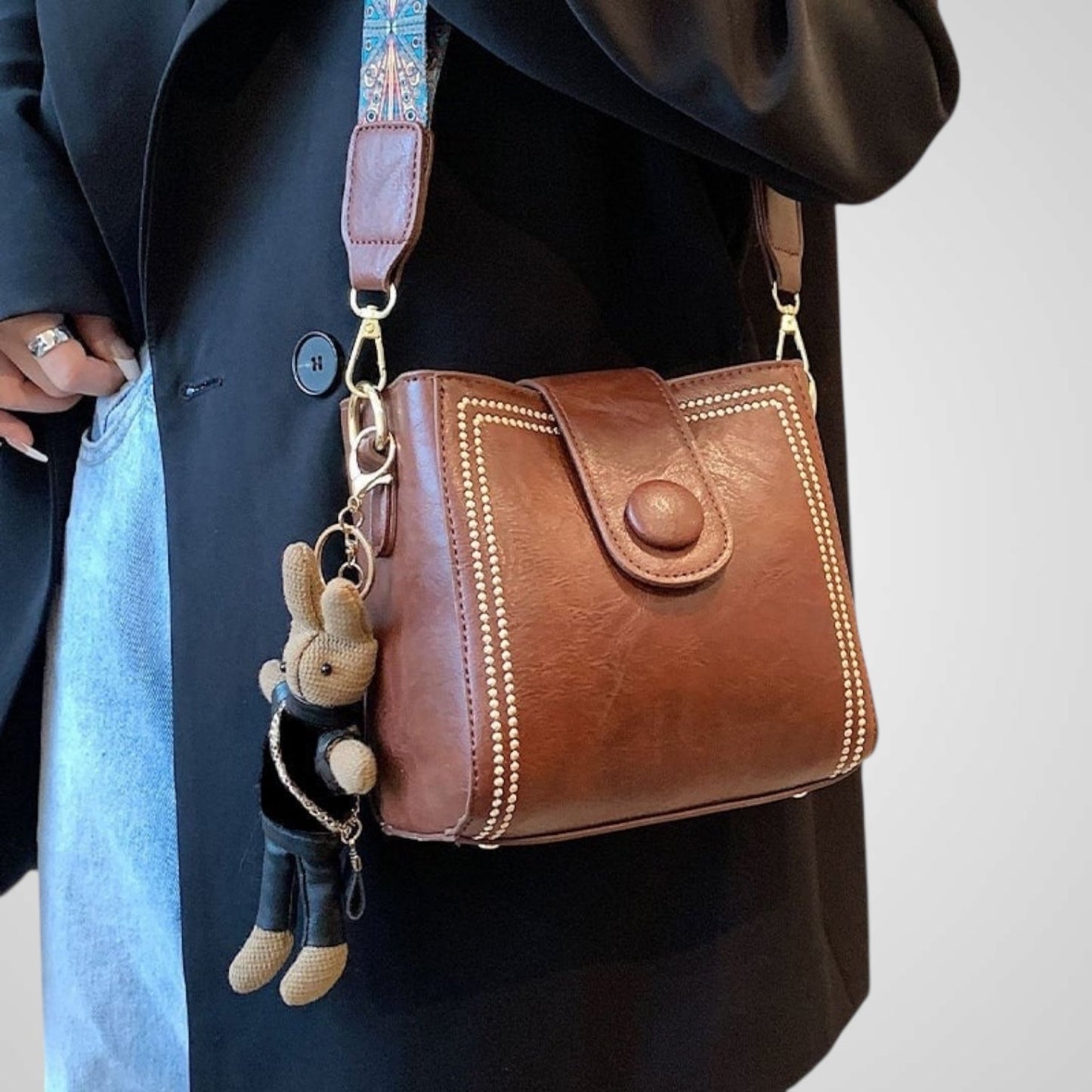 Urin | Retro-Tasche mit verstellbarem breitem Schulterriemen