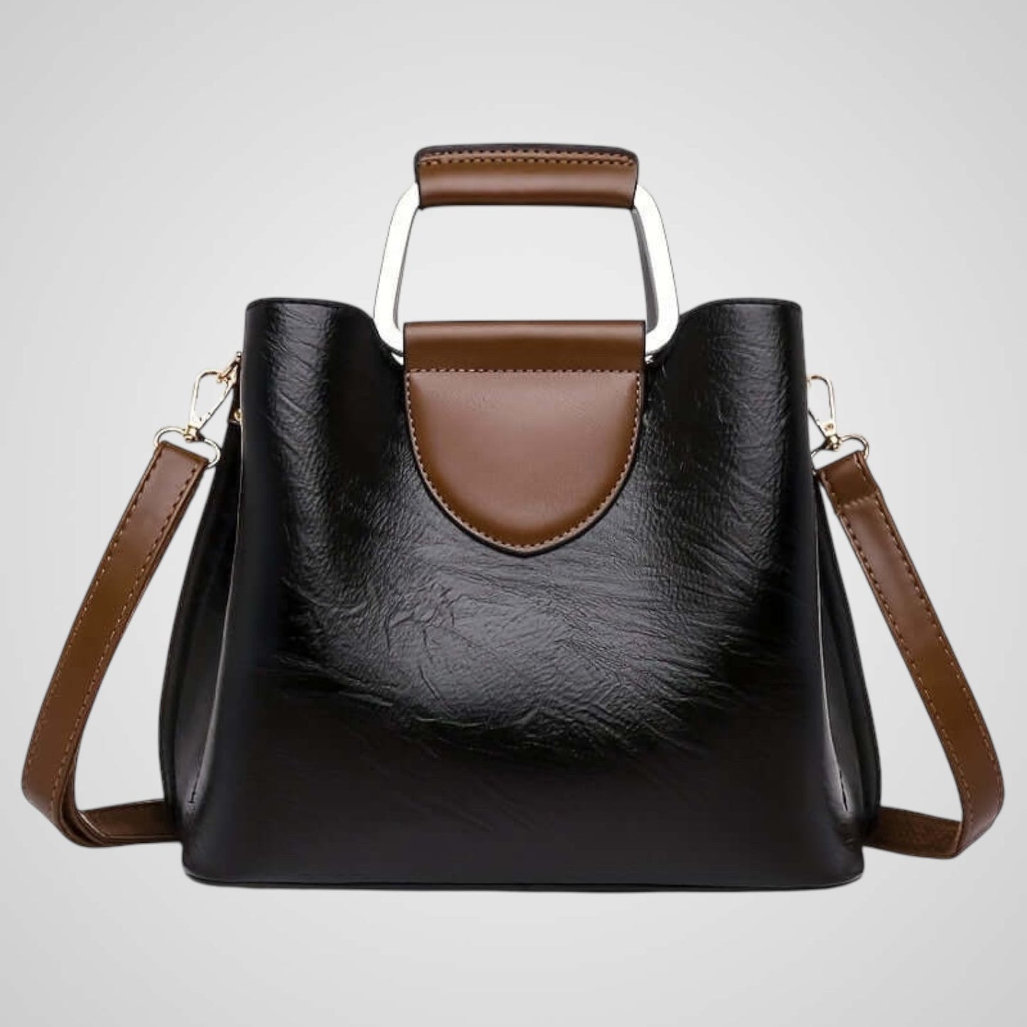 Anna | Elegante bolso de cuero bicolor