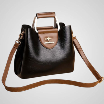 Anna | Elegante bolso de cuero bicolor
