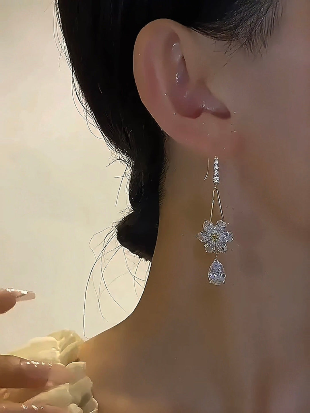 Lunora Gold Plated Statement Earrings