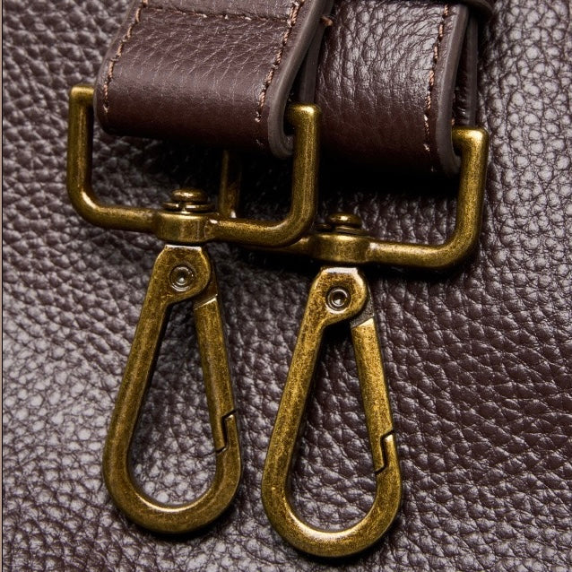 Adriani | Bolsa minimalista retrô macia de couro legítimo para uso diário