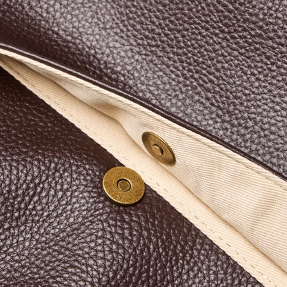 Adriani | Bolsa minimalista retrô macia de couro legítimo para uso diário