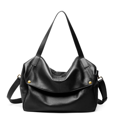 Adriani | Bolsa minimalista retrô macia de couro legítimo para uso diário