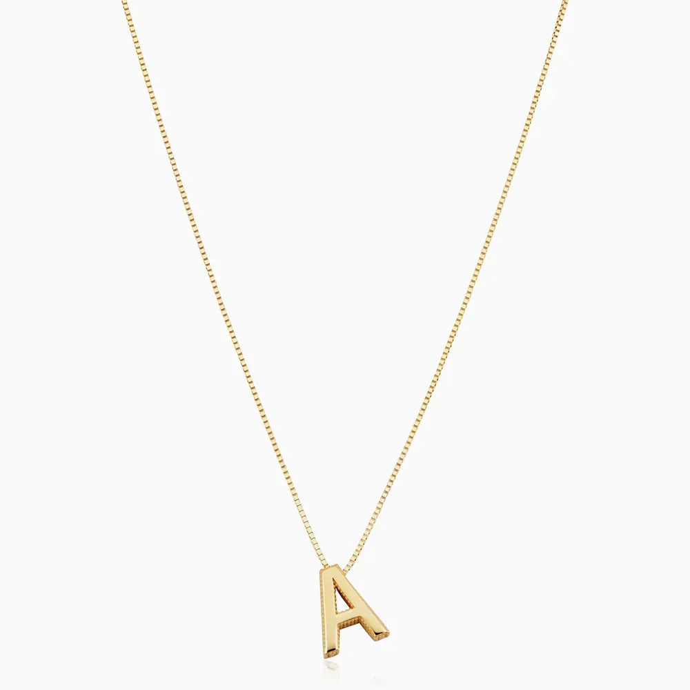 Halskæde med kærlighedsbrev-initial | Guld