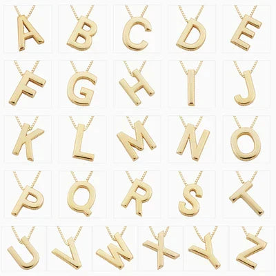 Halskæde med kærlighedsbrev-initial | Guld