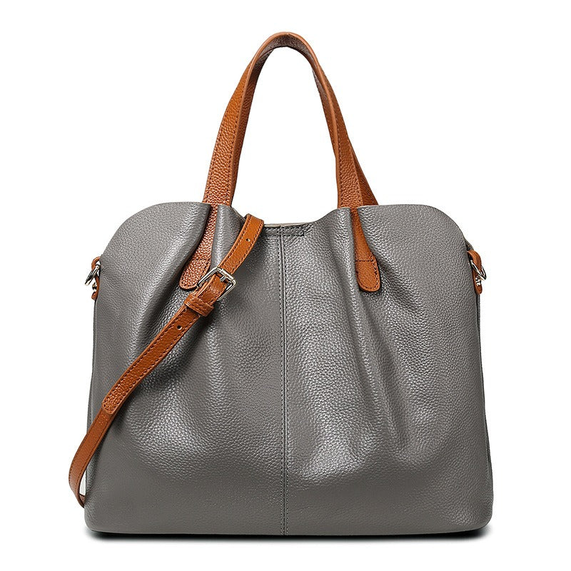 Alana | Handtaschen aus echtem Leder, Kopfhaut-Rindsleder mit Litschi-Struktur, Damentasche