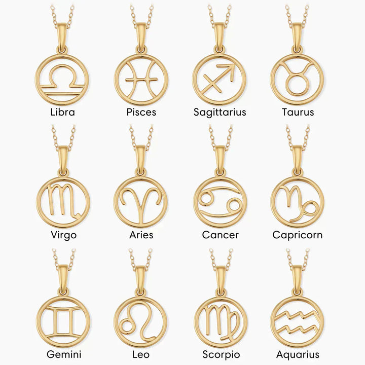 Rosalyette | Collar de Signo Zodiacal en Oro 18k