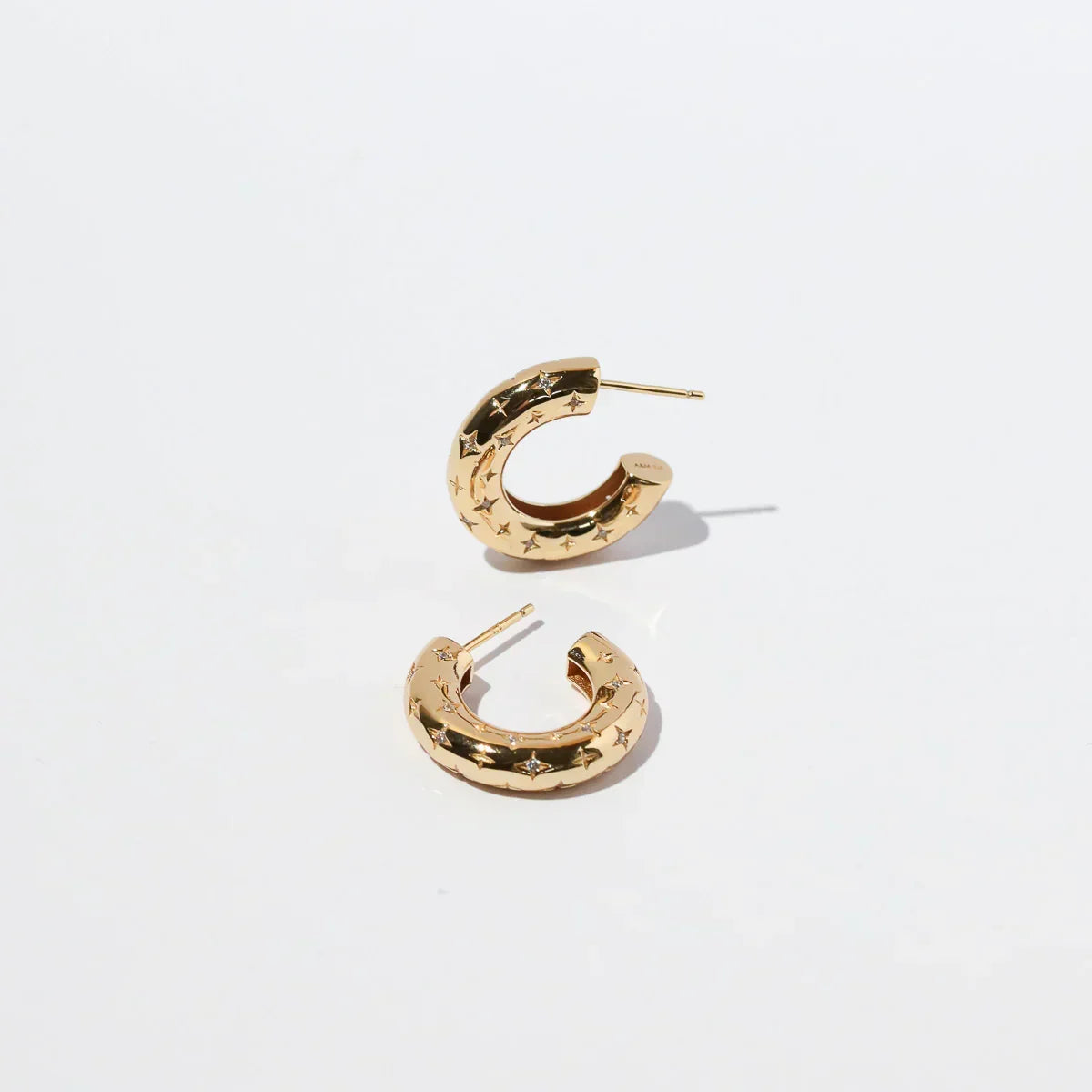 Cosmiske hoop-øreringe | Guld