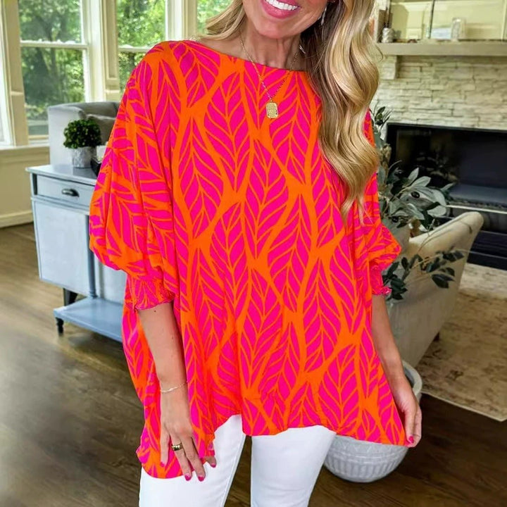 Risa | Blusa con mangas abullonadas