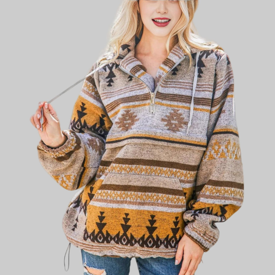 SAKU™ - Moletom com Capuz e Zíper, Manga Longa, Oversized e Confortável