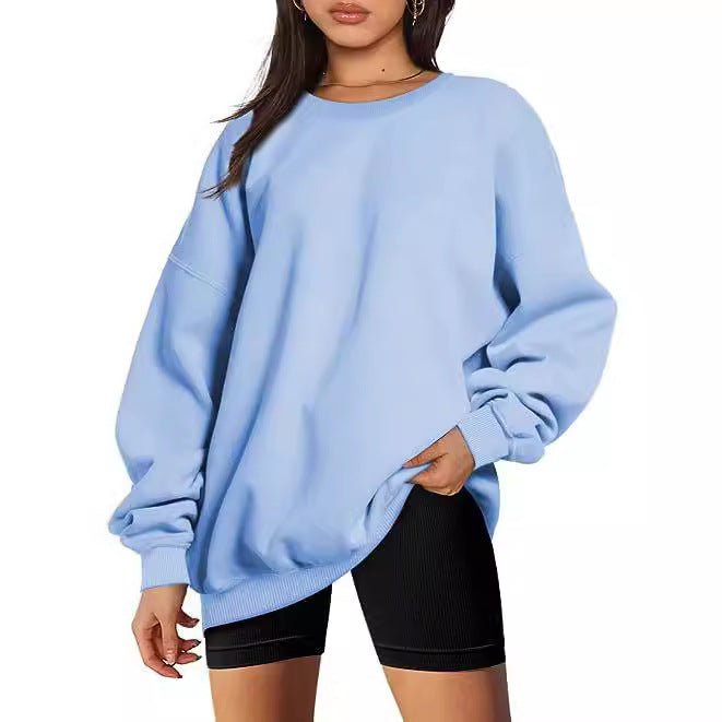 MARINIE™ - Dame Plus Size Oversized Sweatshirt med rund hals