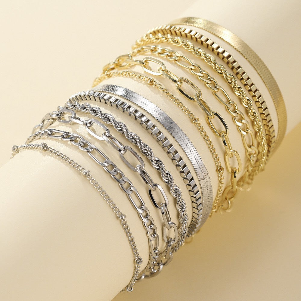 Conjunto de pulseiras Ellis Renner | Dourado