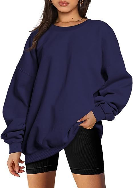 MARINIE™ - Dame Plus Size Oversized Sweatshirt med rund hals