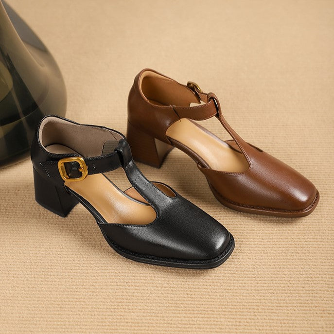 Marcele T-Riemen Lederpumps