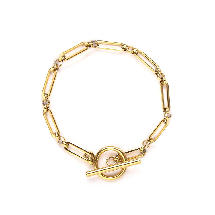 Pulsera Link T-Bar | Dorado