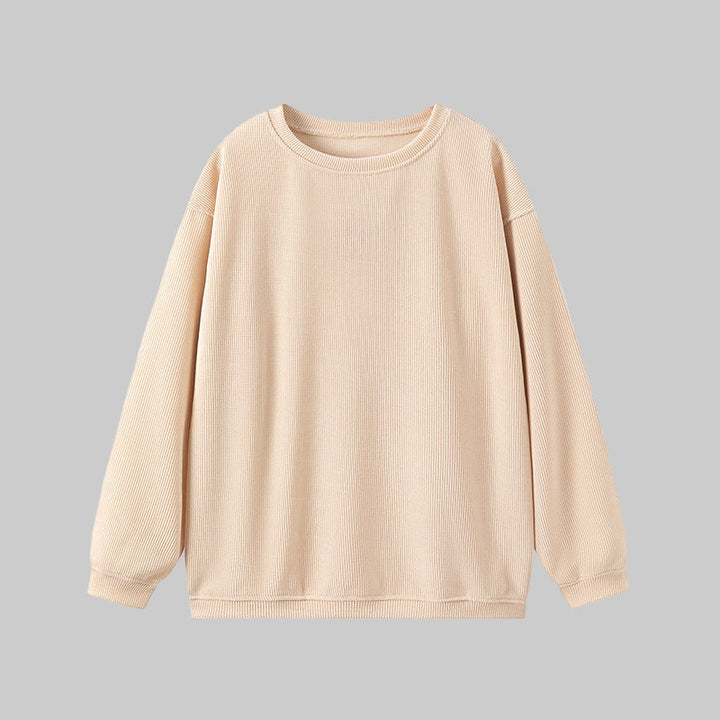 BRITLEY™ - Sudadera cómoda lisa de manga larga con cuello redondo