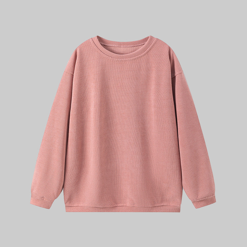 BRITLEY™ - Sudadera cómoda lisa de manga larga con cuello redondo